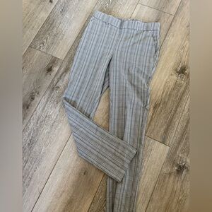 Rafaella Gray Striped Ankle Pants